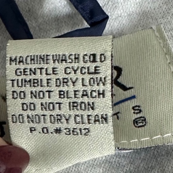 Vintage Notre Dame Navy Blue Hooded Lined Windbreaker Jacket XL GEAR For Sports - Picture 9 of 9